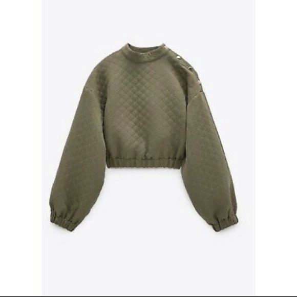 Zara Quilted Cropped top - Picture 3 of 5